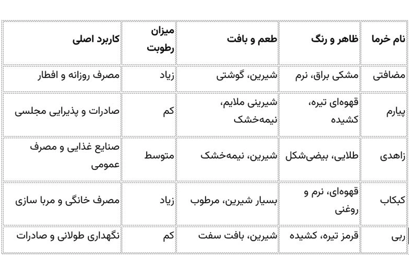 راهنمای خرید خرما